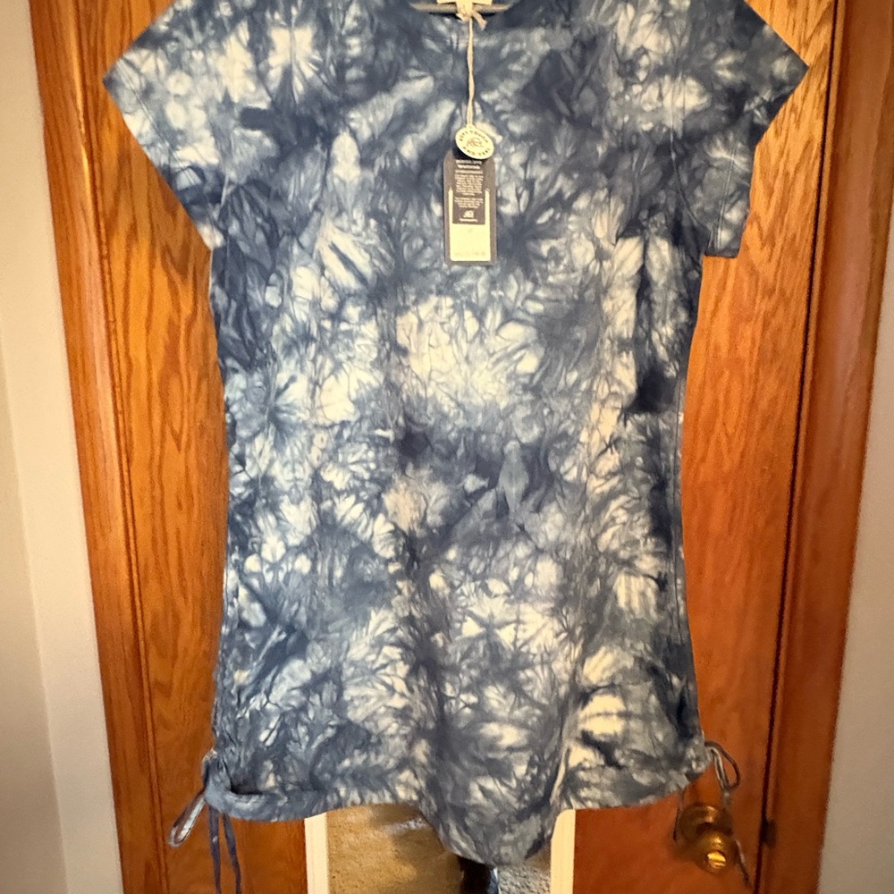 Surfside Supply Blue and White Short Sleeve Dress